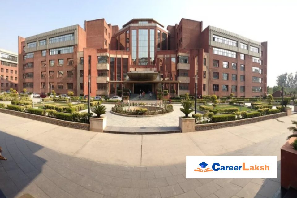 Amity University campus building, Noida — front view with main entrance